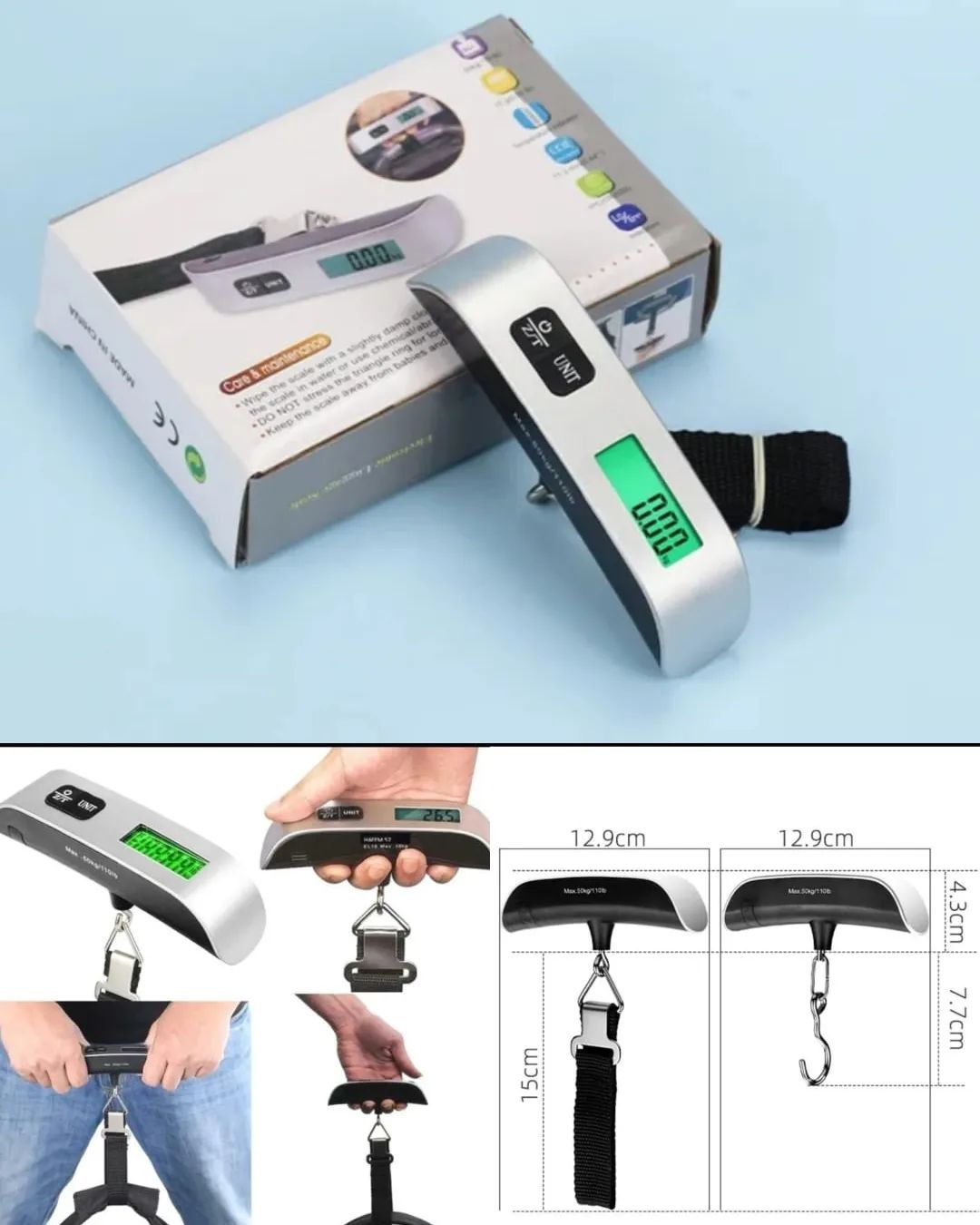 Balanza Digital Portátil – Pesa con Precisión Antes de Viajar