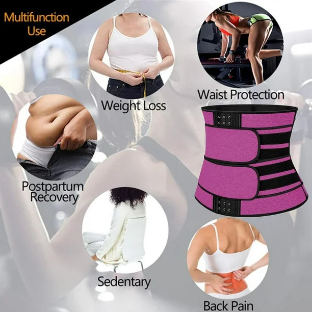 👗 Faja Reductora Térmica Doble Cierre – Cintura Definida y Abdomen Plano