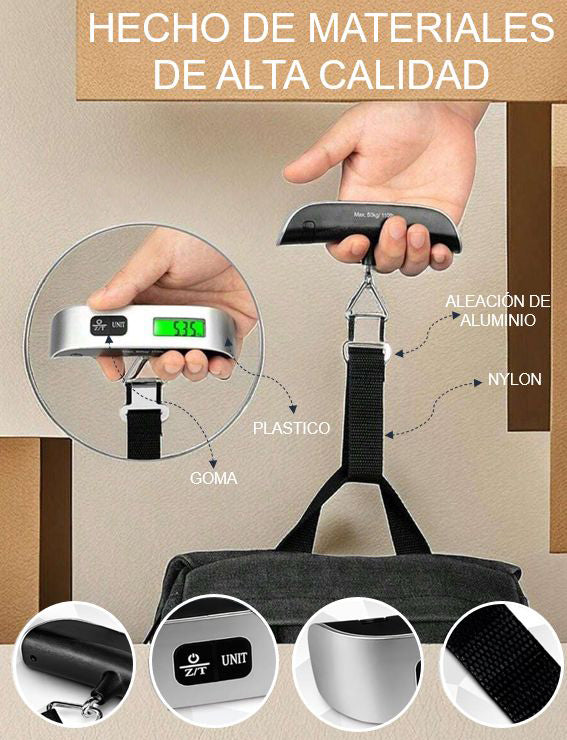 Balanza Digital Portátil – Pesa con Precisión Antes de Viajar