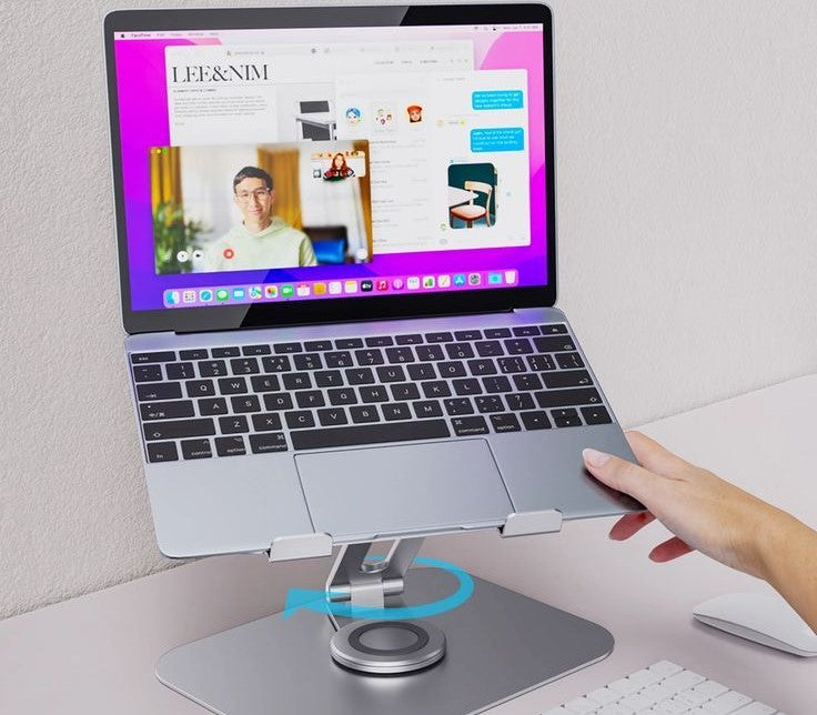 💻 Soporte Metálico Ajustable para Notebook y Tablet – Ergonómico & Plegable