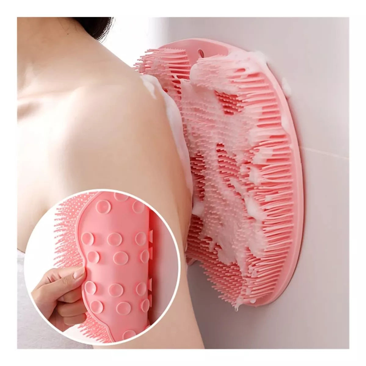 Almohadilla Baño De Silicona, Limpiador De Pies Y Espalda