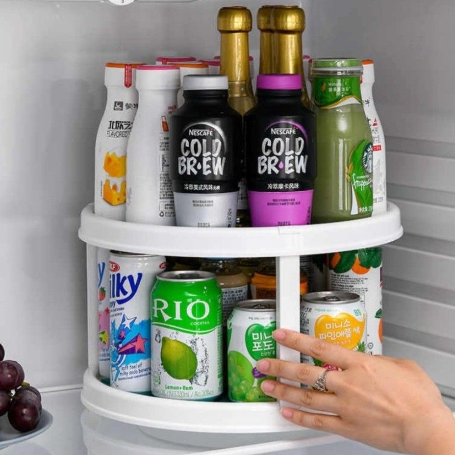 Bandeja Giratoria de 2 Pisos 25cm – Organización Inteligente y Acceso Fácil