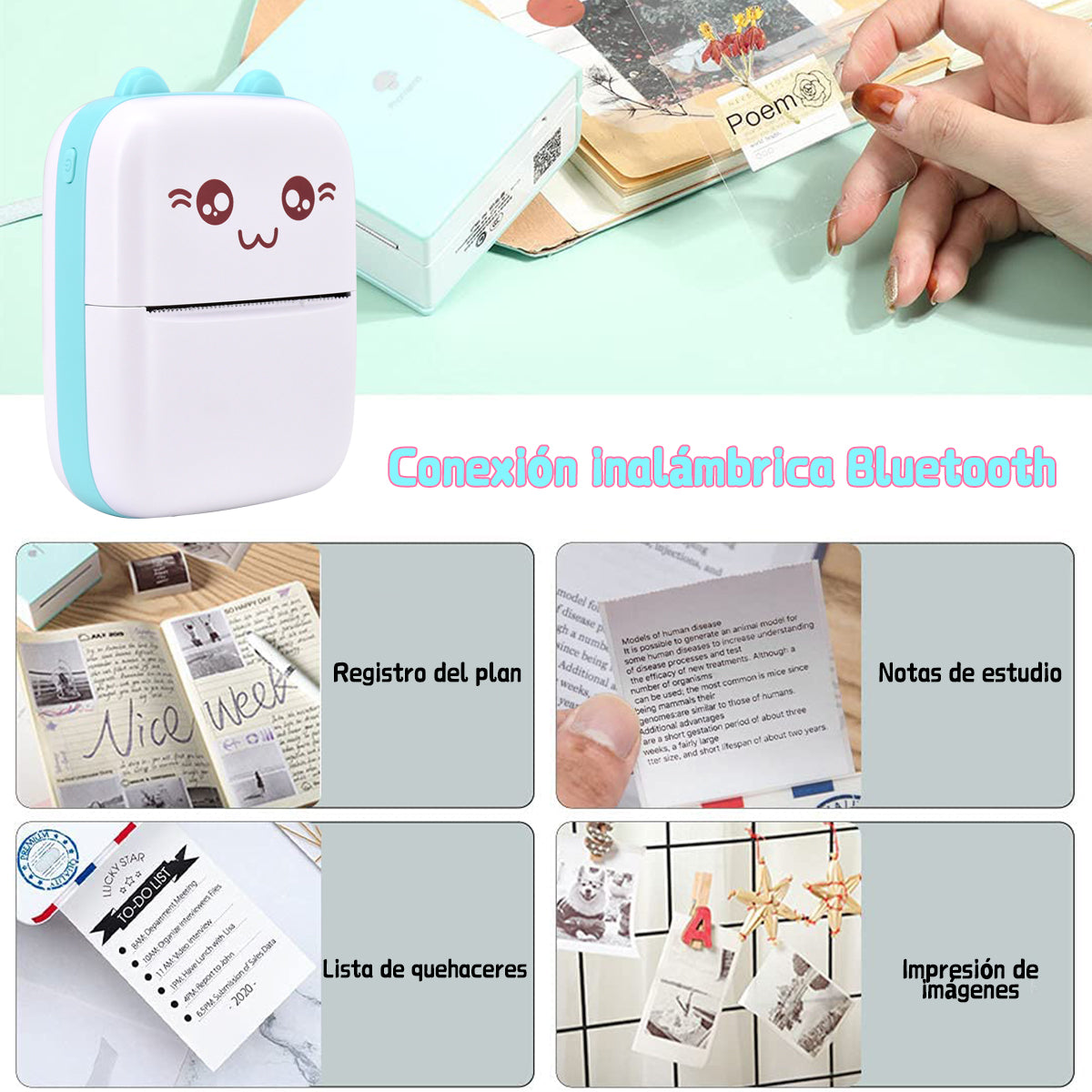 Mini Impresora Térmica Portátil Bluetooth
