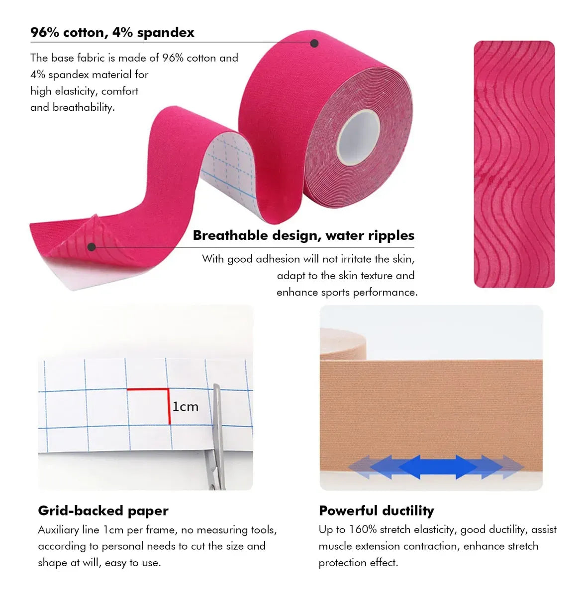 Cinta Kinesiologica Kinesiotape 5cm X 5 Metros