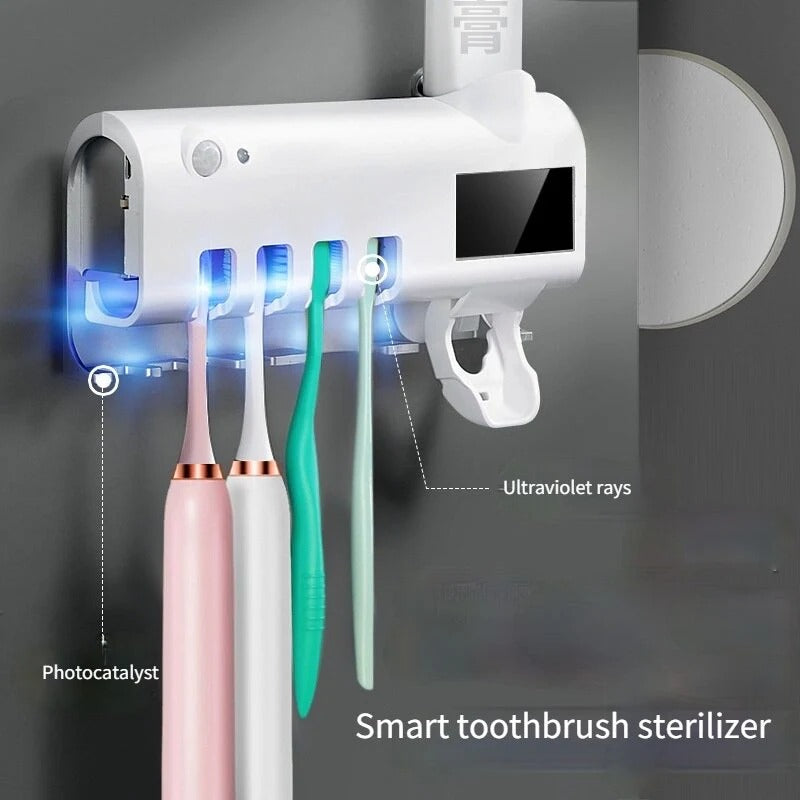 Dispensador De Pasta Dental y Soporte Para Cepillos