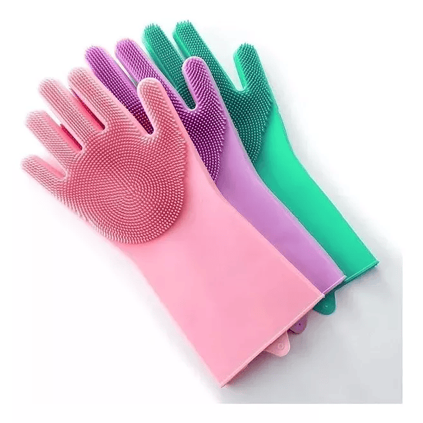 Guantes De Silicona Multiuso Para Limpieza - 1 PAR
