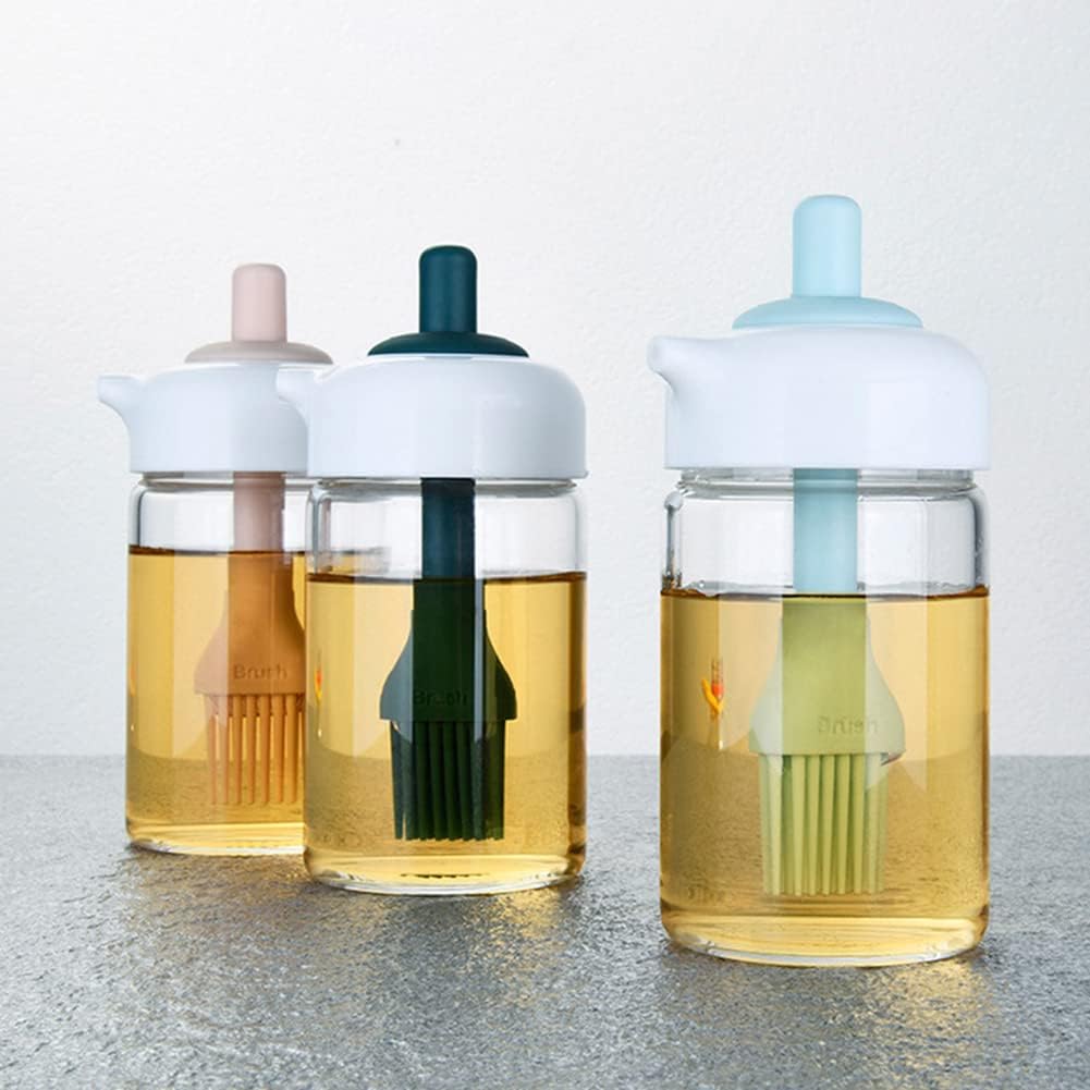 Aceitero con Pincel y Dosificador – Cocina Fácil y Sin Desperdicio