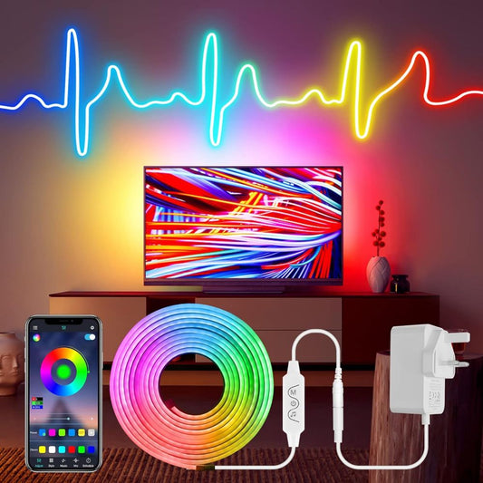 Tira Neón 5m RGB con Control App – Ilumina tus Espacios con Estilo