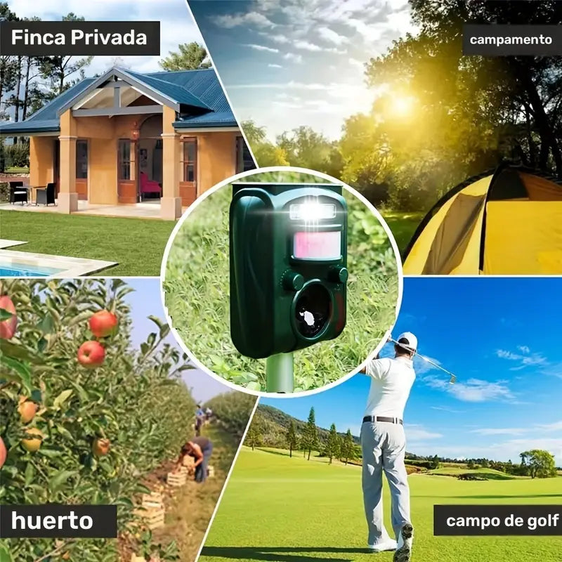 Repelente Ultrasónico de Animales con Sensor de Movimiento – Protege tu Hogar y Jardín
