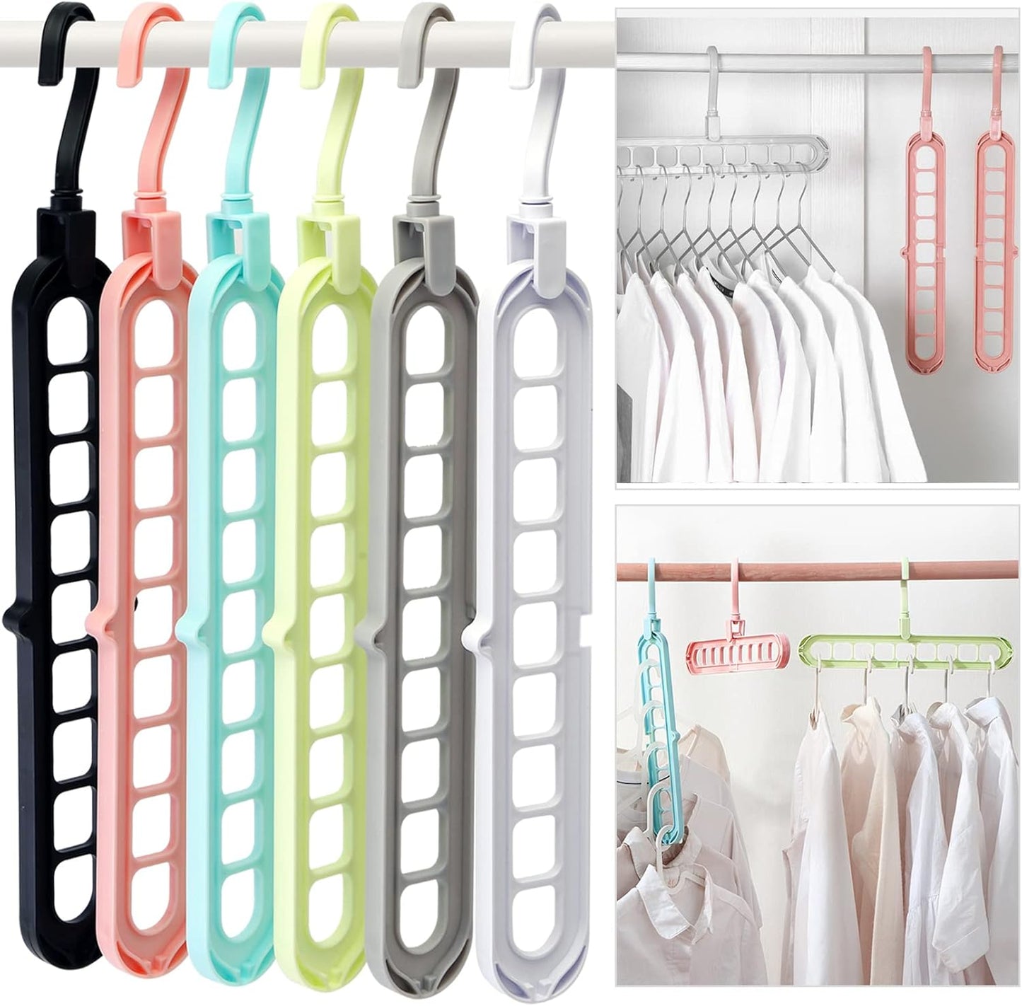 Percha Organizadora 9 Orificios – Orden y Espacio en tu Armario