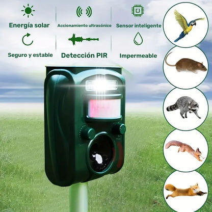 Repelente Ultrasónico de Animales con Sensor de Movimiento – Protege tu Hogar y Jardín