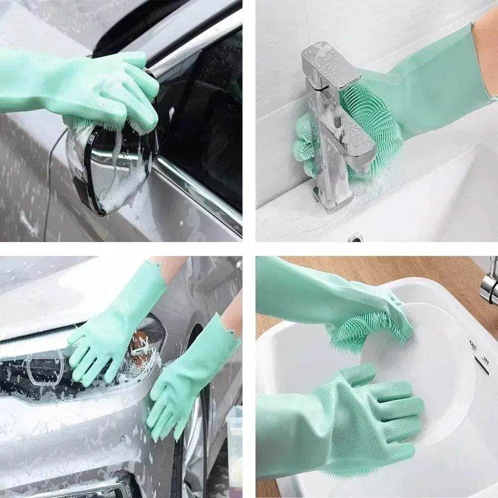 Guantes De Silicona Multiuso Para Limpieza - 1 PAR