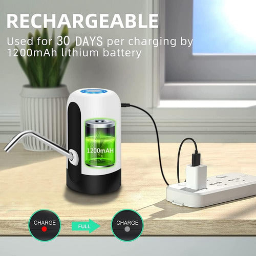 💧 Dispensador Eléctrico Recargable para Bidón – Agua Fácil en un Toque