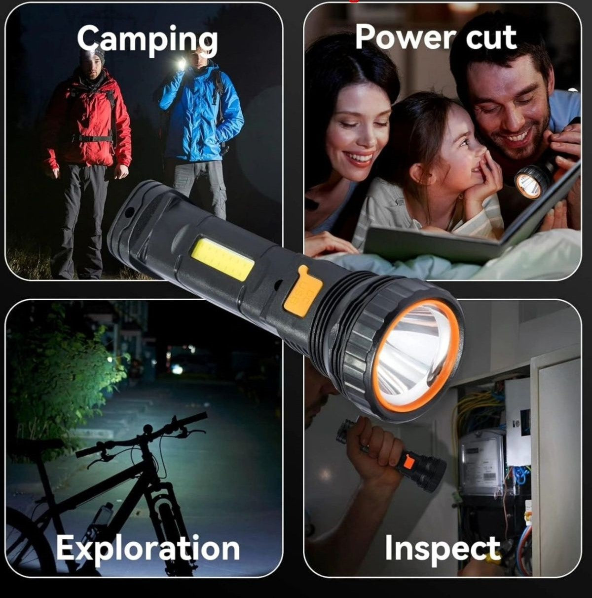 🔦 Linterna Táctica LED Mini Recargable USB – Zoom Ajustable & Ultra Resistente