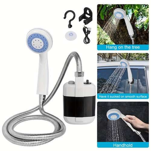 Ducha de Mano Portátil Recargable – Baño en Cualquier Lugar
