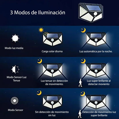 Reflector Solar Exterior con Sensor De Movimiento