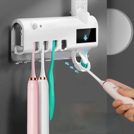 Dispensador De Pasta Dental y Soporte Para Cepillos
