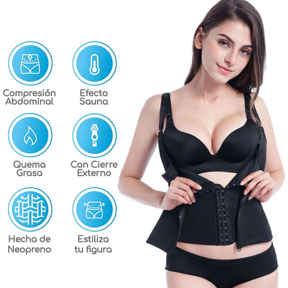 🐝 Faja Deportiva Corsé Cintura de Avispa – Doble Cierre Ajustable